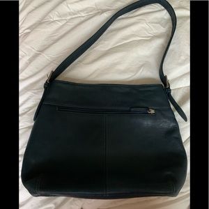 TIGNANELLO Blue Leather Multi Compartment Shoulder Purse